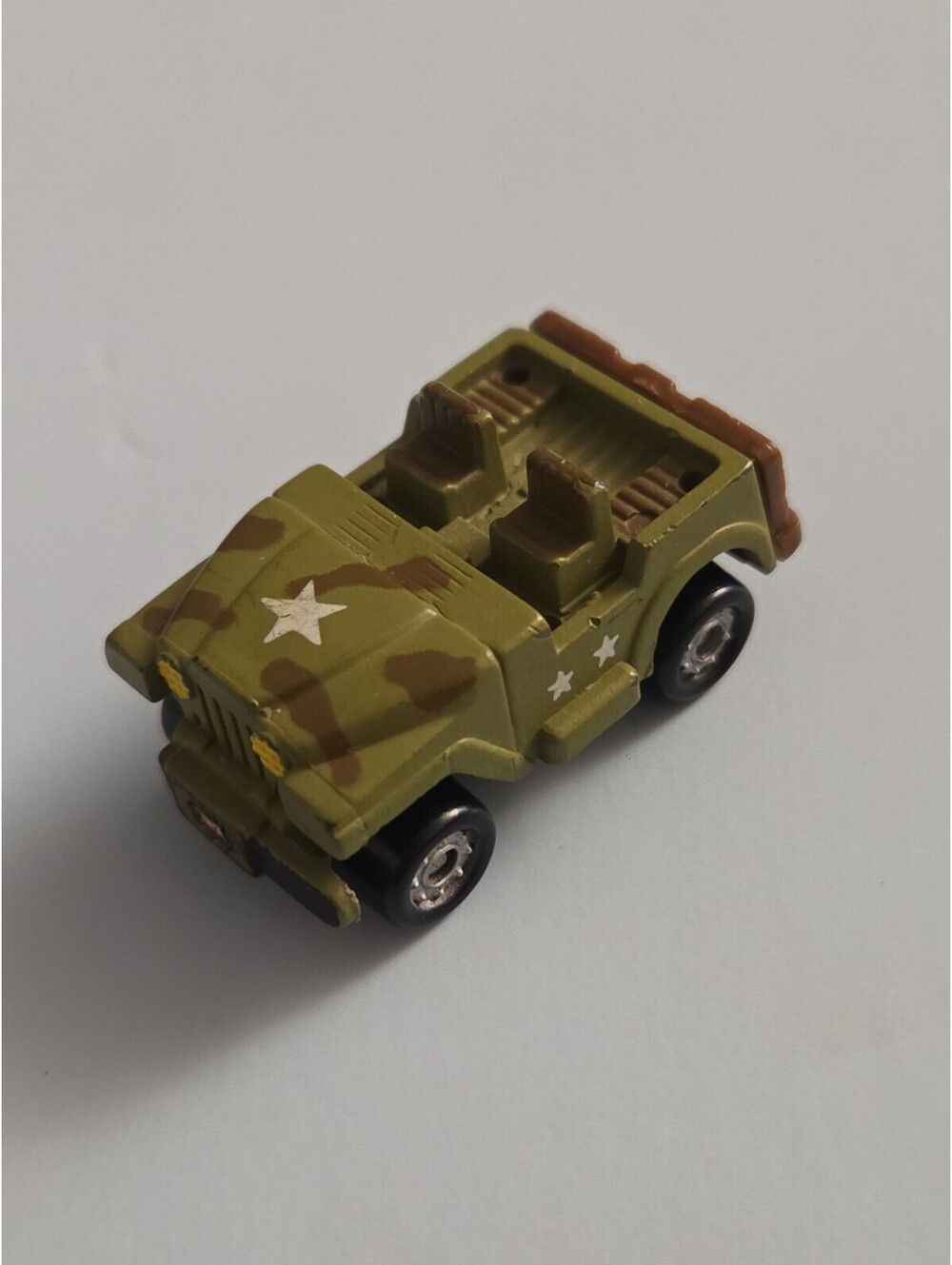 Vintage Micro Action Jeep Camo Military 1 1/4" Ground Vehicle Funrise 1988